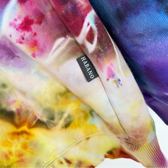 Handmade Tie Dye Sweatshirt Mens Size XL Unisex Upcycled Pullover One Of A Kind - Picture 8 of 11